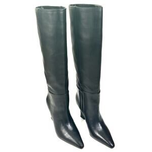 Sam Edelman Vance Black Leather Knee High Boots Womens Size 7.5M New $300